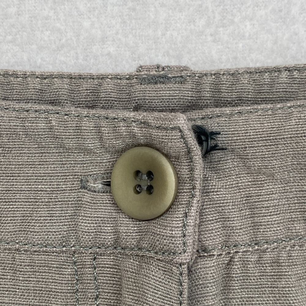 EILEEN FISHER Pants S Soft Cotton Canvas Chino Straight Cropped Cuff Detail Gray - Picture 7 of 14
